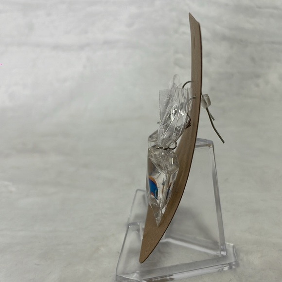 Fun unique fish in baggie dangle earrings. - Picture 2 of 2